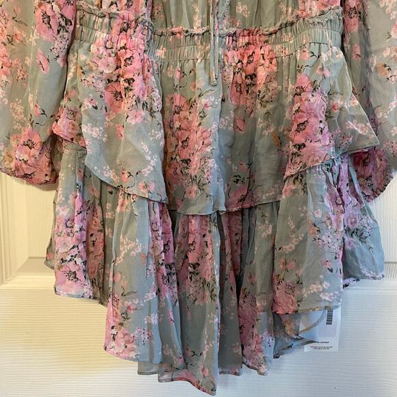 LoveShackFancy Popover Floral Mini Dress - Picture 4 of 16